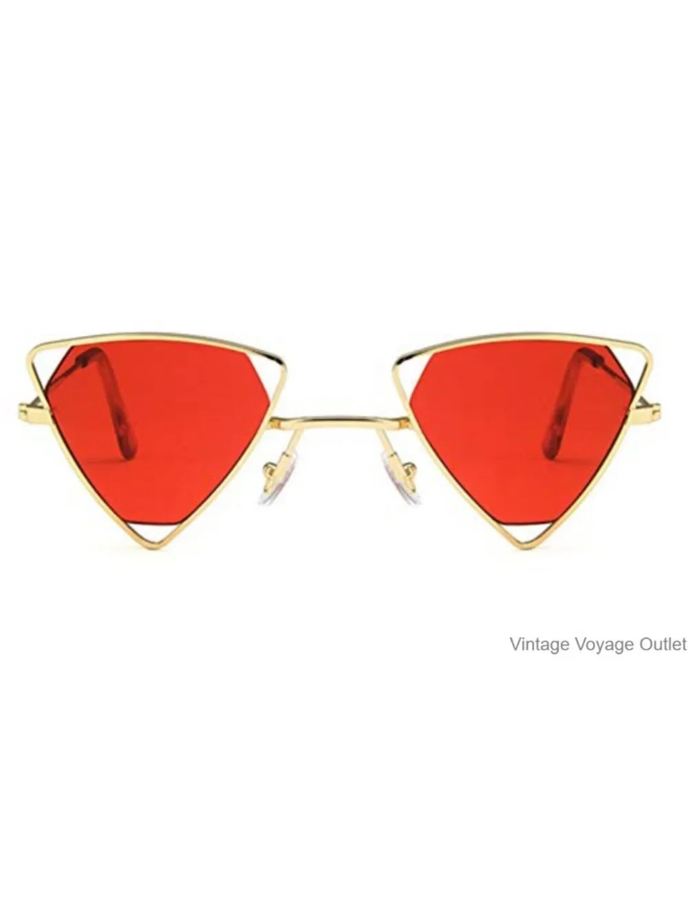 Retro Triangle Sunglasses Unisex UV Protection Metal Frame Classic Stylish
